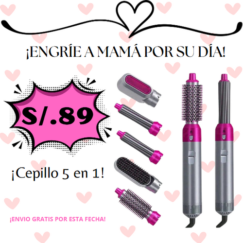 Cepillo Secador 5 en 1 Profesional